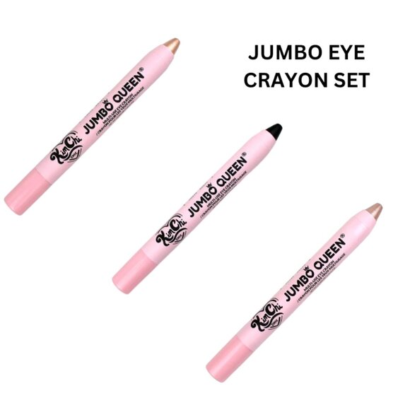 KIMCHI CHIC BEAUTY JUMBO QUEEN EYE CRAYON SET - BLACK SESAME, HONEY, CINNAMON - Picture 1 of 4